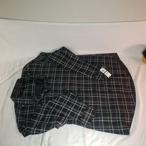 Alfani Long Sleeve Black Grey Shirt XL